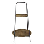 Clayre & Eef | Etagère 2 laags Bruin ø 46x74 cm | 5Y0913 Clayre & Eef | Etagère 2 laags Bruin ø 46x74 cm | 5Y0913