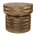Clayre & Eef | Bijzettafel Goudkleurig ø 58x52 cm | 5Y0957 Clayre & Eef | Bijzettafel Goudkleurig ø 58x52 cm | 5Y0957