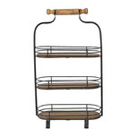 Clayre & Eef | Etagère 3 laags Zwart, Bruin 31x17x53 cm | 5Y0962 Clayre & Eef | Etagère 3 laags Zwart, Bruin 31x17x53 cm | 5Y0962