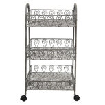 Clayre & Eef | Opbergrek Grijs 37x26x80 cm | 5Y0982 Clayre & Eef | Opbergrek Grijs 37x26x80 cm | 5Y0982