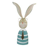 Clayre & Eef | Decoratie Beeld Konijn Turquoise, Beige 30x11x67 cm | 5Y0998 Clayre & Eef | Decoratie Beeld Konijn Turquoise, Beige 30x11x67 cm | 5Y0998