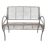 Clayre & Eef | Tuinbank Grijs, Blauw 106x56x92 cm | 5Y1036 Clayre & Eef | Tuinbank Grijs, Blauw 106x56x92 cm | 5Y1036