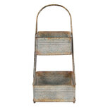 Clayre & Eef | Etagère 2 laags Grijs 29x29x66 cm | 5Y1098 Clayre & Eef | Etagère 2 laags Grijs 29x29x66 cm | 5Y1098