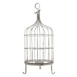 Clayre & Eef | Vogelkooi decoratief / windlicht Wit ø 26x61 cm | 5Y3477 Clayre & Eef | Vogelkooi decoratief / windlicht Wit ø 26x61 cm | 5Y3477