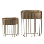 Clayre & Eef | Bloempotten Binnen Set van 2 Goedkleurig 62x26x74 / 47x20x52 cm | 5Y3482 Clayre & Eef | Bloempotten Binnen Set van 2 Goedkleurig 62x26x74 / 47x20x52 cm | 5Y3482