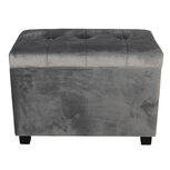 Clayre & Eef | Poef Grijs 60x36x43 cm | 64061LDG Clayre & Eef | Poef Grijs 60x36x43 cm | 64061LDG