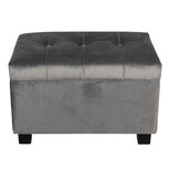Clayre & Eef | Poef Grijs 50x34x33 cm | 64061SDG Clayre & Eef | Poef Grijs 50x34x33 cm | 64061SDG