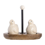 Clayre & Eef | Peper en zout Stel Set van 2 Creme 15x8x14 cm | 64733 Clayre & Eef | Peper en zout Stel Set van 2 Creme 15x8x14 cm | 64733