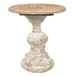 Clayre & Eef | Bijzettafel Bruin, Wit ø 50x52 cm | 64737 Clayre & Eef | Bijzettafel Bruin, Wit ø 50x52 cm | 64737