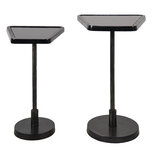 Clayre & Eef | Bijzettafel Set van 2 Zwart 35x35x56 cm | 64857 Clayre & Eef | Bijzettafel Set van 2 Zwart 35x35x56 cm | 64857