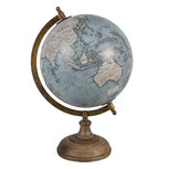 Clayre & Eef | Wereldbol Decoratie Blauw, Wit 22x22x37 cm | 64918 Clayre & Eef | Wereldbol Decoratie Blauw, Wit 22x22x37 cm | 64918