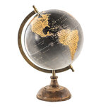 Clayre & Eef | Wereldbol Decoratie Grijs 22x22x33 cm | 64927 Clayre & Eef | Wereldbol Decoratie Grijs 22x22x33 cm | 64927