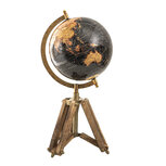 Clayre & Eef | Wereldbol Decoratie Zwart, Bruin 18x16x26 cm | 64933 Clayre & Eef | Wereldbol Decoratie Zwart, Bruin 18x16x26 cm | 64933