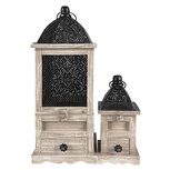 Clayre & Eef | Lantaarns Set van 2 Bruin 20x20x53 / 14x14x25 cm | 64960 Clayre & Eef | Lantaarns Set van 2 Bruin 20x20x53 / 14x14x25 cm | 64960