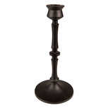 Clayre & Eef | Kandelaar Zwart ø 10x23 cm | 65080