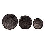 Clayre & Eef | Decoratief Dienblad set v 3 Zwart ø 40x2 / ø 35x2 / ø 29x2 cm. | 65086 Clayre & Eef | Decoratief Dienblad set v 3 Zwart ø 40x2 / ø 35x2 / ø 29x2 cm. | 65086