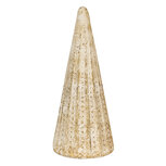 Clayre & Eef | Kerstdecoratie Beeld Kerstboom Goudkleurig ø 18x42 cm | 6GL3033 Clayre & Eef | Kerstdecoratie Beeld Kerstboom Goudkleurig ø 18x42 cm | 6GL3033