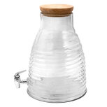 Clayre & Eef | Sapkan met kraan en deksel Transparant 29x33x34 cm | 6GL3564 Clayre & Eef | Sapkan met kraan en deksel Transparant 29x33x34 cm | 6GL3564