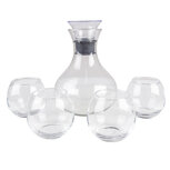 Clayre & Eef | Karaf set 5 dlg Transparant 1740 ml / 375 ml | 6GL4186 Clayre & Eef | Karaf set 5 dlg Transparant 1740 ml / 375 ml | 6GL4186