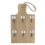 Clayre & Eef | Sleutelrekje Bruin 21x4x34/45 cm | 6H1641 Clayre & Eef | Sleutelrekje Bruin 21x4x34/45 cm | 6H1641