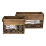 Clayre & Eef | Opbergdoos Set van 2 Bruin 32x19x16 / 23x16x15 cm | 6H1996 Clayre & Eef | Opbergdoos Set van 2 Bruin 32x19x16 / 23x16x15 cm | 6H1996