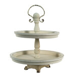 Clayre & Eef | Etagère 2 laags Beige ø 30x36 cm | 6H2079 Clayre & Eef | Etagère 2 laags Beige ø 30x36 cm | 6H2079