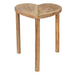 Clayre & Eef | Bijzettafel Hart Bruin 39x34x40 cm | 6H2160L Clayre & Eef | Bijzettafel Hart Bruin 39x34x40 cm | 6H2160L