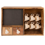 Clayre & Eef | Wandrek Bruin, Zwart 45x10x30 cm | 6H2172 Clayre & Eef | Wandrek Bruin, Zwart 45x10x30 cm | 6H2172