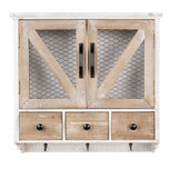 Clayre & Eef | Wandrek Wit, Bruin 53x15x51 cm | 6H2265 Clayre & Eef | Wandrek Wit, Bruin 53x15x51 cm | 6H2265