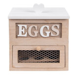 Clayre & Eef | Eierkastje Bruin, Wit 18x9x20 cm | 6H2271 Clayre & Eef | Eierkastje Bruin, Wit 18x9x20 cm | 6H2271