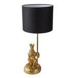 Clayre & Eef | Bureaulamp Aap Goudkleurig, Zwart ø 23x45 cm E27/max 1x60W | 6LMC0048 Clayre & Eef | Bureaulamp Aap Goudkleurig, Zwart ø 23x45 cm E27/max 1x60W | 6LMC0048