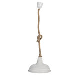 Clayre & Eef | Hanglamp Wit ø 25x16 cm E27/max 1x60W | 6LMP455N Clayre & Eef | Hanglamp Wit ø 25x16 cm E27/max 1x60W | 6LMP455N