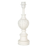 Clayre & Eef | Lampenvoet Tafellamp Wit ø 11x40 cm E27/max 1x60W | 6LMP665 Clayre & Eef | Lampenvoet Tafellamp Wit ø 11x40 cm E27/max 1x60W | 6LMP665