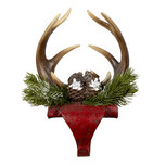 Clayre & Eef | Haak Kerstsok Gewei Rood, Bruin 18x24x15 cm | 6PR3421 Clayre & Eef | Haak Kerstsok Gewei Rood, Bruin 18x24x15 cm | 6PR3421