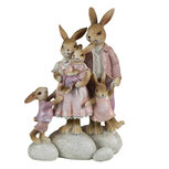 Clayre & Eef | Decoratie Konijn Roze, Beige 11x6x18 cm | 6PR3540 Clayre & Eef | Decoratie Konijn Roze, Beige 11x6x18 cm | 6PR3540