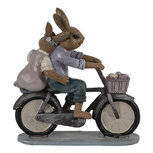 Clayre & Eef | Decoratie Konijn Bruin, Paars 14x5x15 cm | 6PR3541 Clayre & Eef | Decoratie Konijn Bruin, Paars 14x5x15 cm | 6PR3541