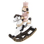 Clayre & Eef | Kerstdecoratie Notenkraker Roze 15x5x18 cm | 6PR3712