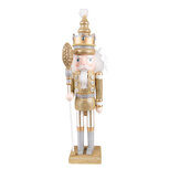 Clayre & Eef | Kerstdecoratie Beeld Notenkraker Goudkleurig 10x8x42 cm | 6PR3749 Clayre & Eef | Kerstdecoratie Beeld Notenkraker Goudkleurig 10x8x42 cm | 6PR3749