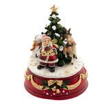 Clayre & Eef | Muziekdoos Kerstman Rood, Groen, Wit ø 10x14 cm | 6PR4737 Clayre & Eef | Muziekdoos Kerstman Rood, Groen, Wit ø 10x14 cm | 6PR4737