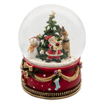 Clayre & Eef | Sneeuwbol Kerstman Rood, Groen ø 15x20 cm / 2xAA | 6PR4740 Clayre & Eef | Sneeuwbol Kerstman Rood, Groen ø 15x20 cm / 2xAA | 6PR4740