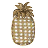 Clayre & Eef | Decoratie schaal Ananas Goudkleurig 40x22x4 cm | 6PR4774 Clayre & Eef | Decoratie schaal Ananas Goudkleurig 40x22x4 cm | 6PR4774