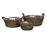 Clayre & Eef | Bloempotten Binnen Set van 3 Bruin ø 32x13 cm | 6RO0477 Clayre & Eef | Bloempotten Binnen Set van 3 Bruin ø 32x13 cm | 6RO0477