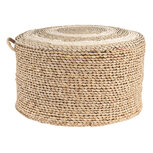 Clayre & Eef | Poef Bruin ø 40x23 cm | 6RO0510