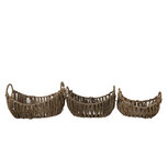 Clayre & Eef | Opbergmanden Set van 3 Bruin 30x22x18 cm | 6RO0561 Clayre & Eef | Opbergmanden Set van 3 Bruin 30x22x18 cm | 6RO0561