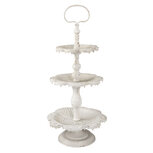 Clayre & Eef | Etagère 3 laags Wit ø 33x71 cm | 6Y2710 Clayre & Eef | Etagère 3 laags Wit ø 33x71 cm | 6Y2710