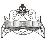 Clayre & Eef | Voerbak Hond Kat Bruin 35x19x27 cm / 2x500 ml | 6Y2721 Clayre & Eef | Voerbak Hond Kat Bruin 35x19x27 cm / 2x500 ml | 6Y2721