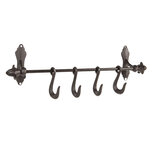 Clayre & Eef | Wandkapstok 4 haken Bruin 49x8x13 cm | 6Y3445 Clayre & Eef | Wandkapstok 4 haken Bruin 49x8x13 cm | 6Y3445