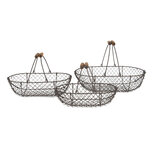 Clayre & Eef | Opbergmanden Set van 3 Bruin 38x22x10 cm | 6Y3772 Clayre & Eef | Opbergmanden Set van 3 Bruin 38x22x10 cm | 6Y3772