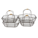 Clayre & Eef | Opbergmanden Set van 4 Bruin Max 38x28x36 | 6Y3775 Clayre & Eef | Opbergmanden Set van 4 Bruin Max 38x28x36 | 6Y3775