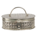 Clayre & Eef | Decoratief Opbergdoosje Zilverkleurig 23x15x8 cm | 6Y4042 Clayre & Eef | Decoratief Opbergdoosje Zilverkleurig 23x15x8 cm | 6Y4042